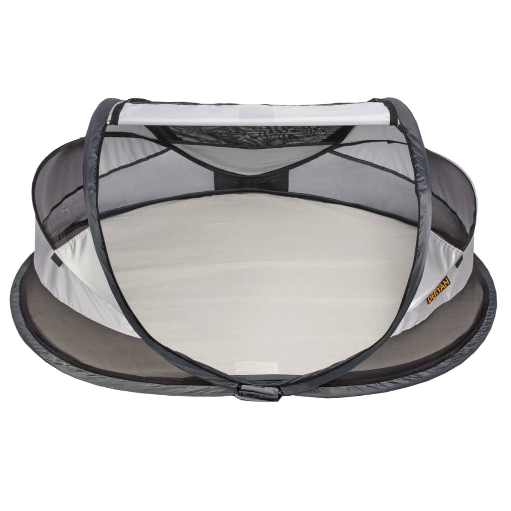 DERYAN Pop-up Baby Travel Cot with Mosquito Net Luxe Silver