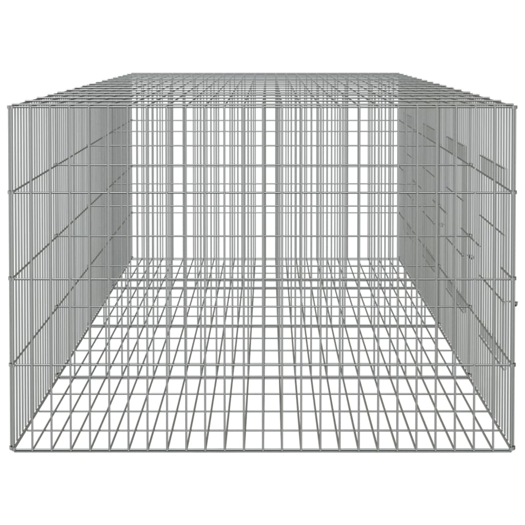 vidaXL 4-Panel Rabbit Cage 217x79x54 cm Galvanised Iron