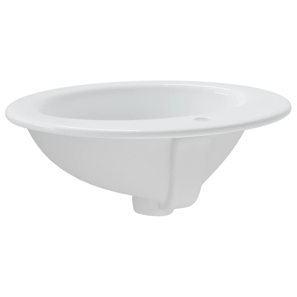 vidaXL Bathroom Sink White 52x46x20 cm Oval Ceramic