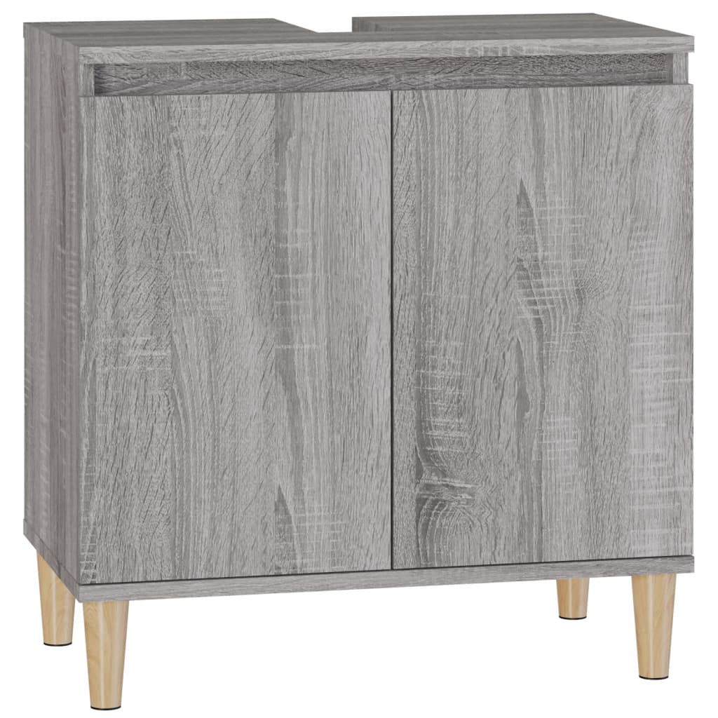 vidaXL Sink Cabinet Grey Sonoma 58x33x60 cm Engineered Wood