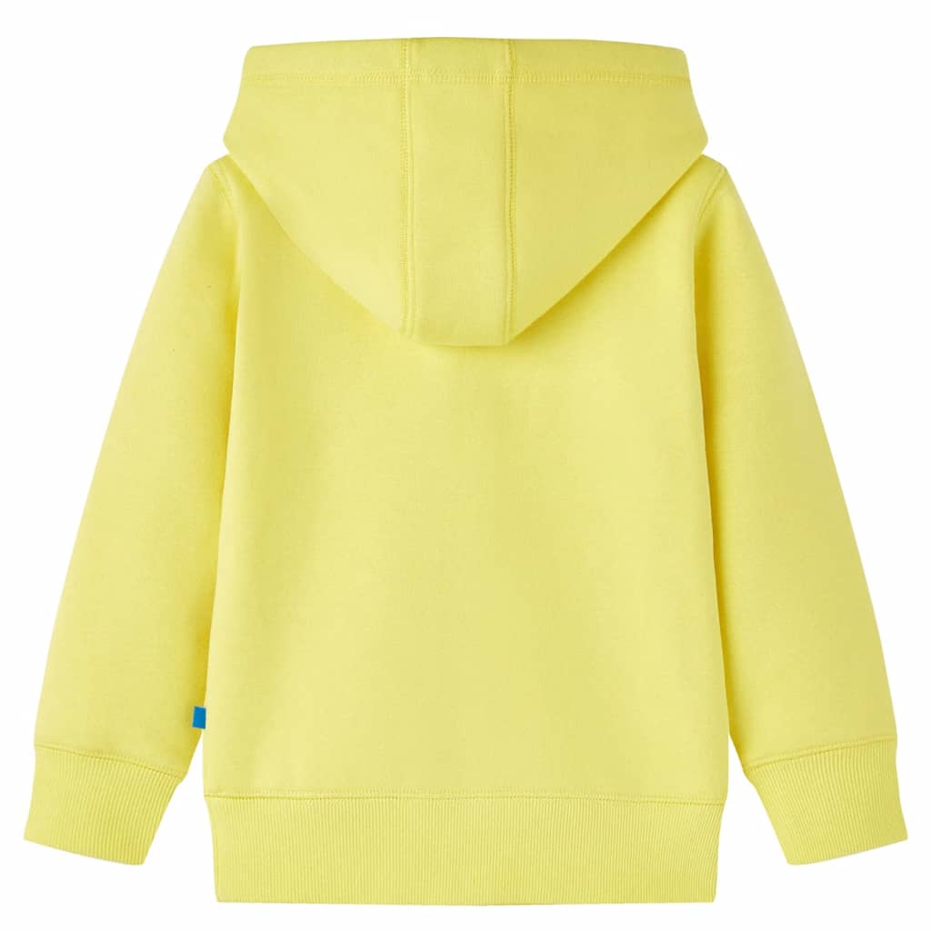 Kids' Hooded Sweatshirt with Zip Light Yellow 92