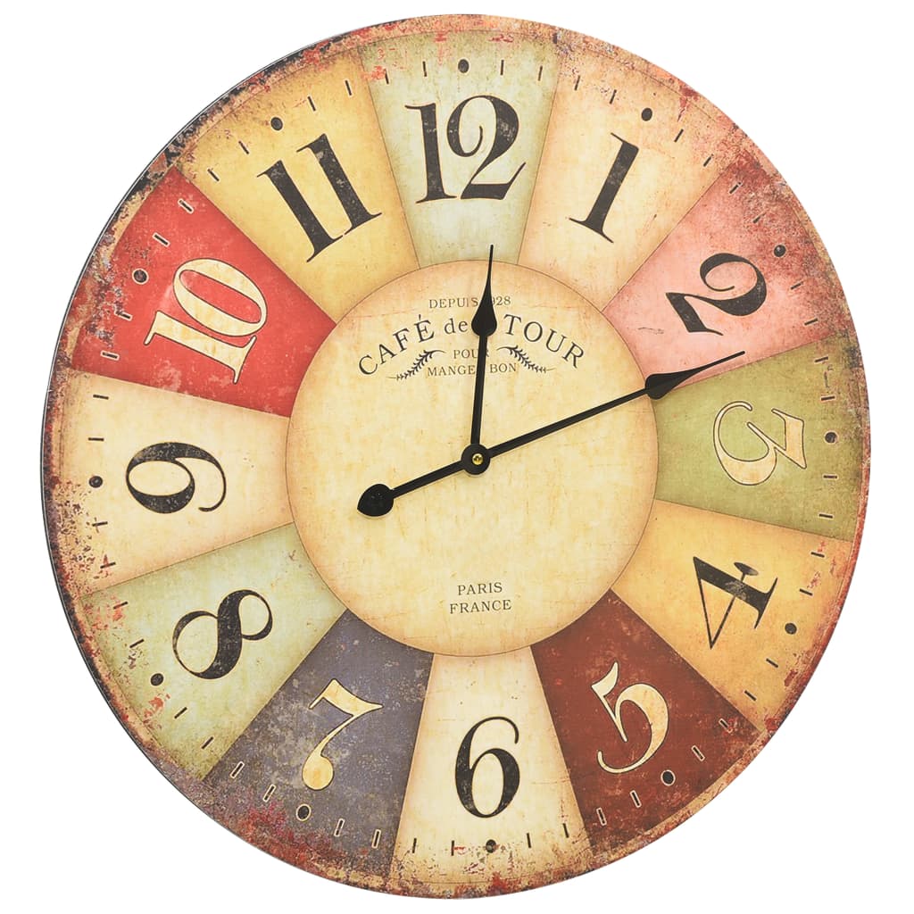 vidaXL Vintage Wall Clock Colourful 60 cm