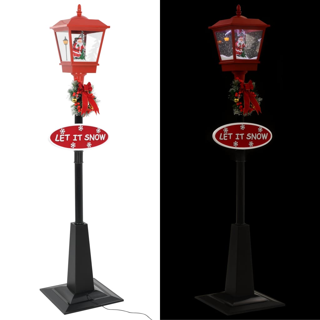 vidaXL Christmas Street Lamp with Santa 180 cm LED
