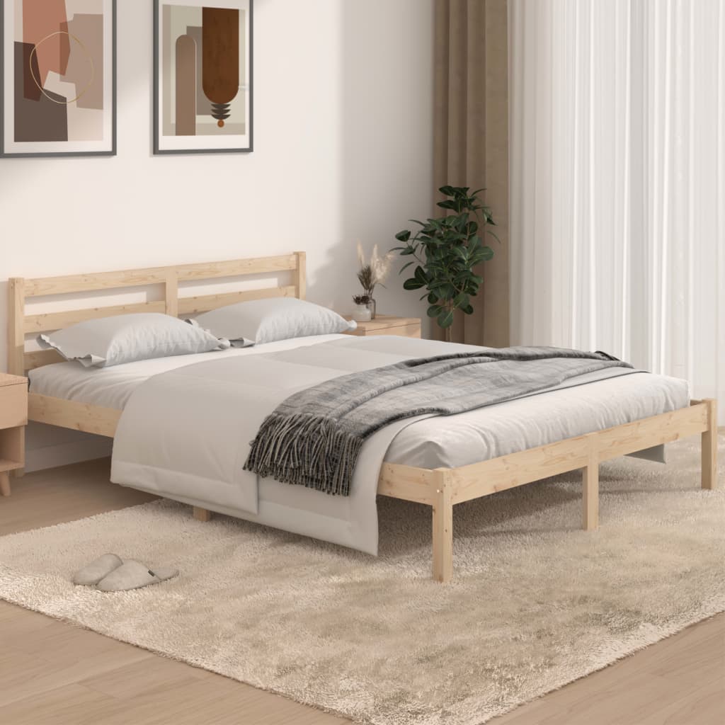 vidaXL Day Bed Solid Wood Pine 140x190 cm