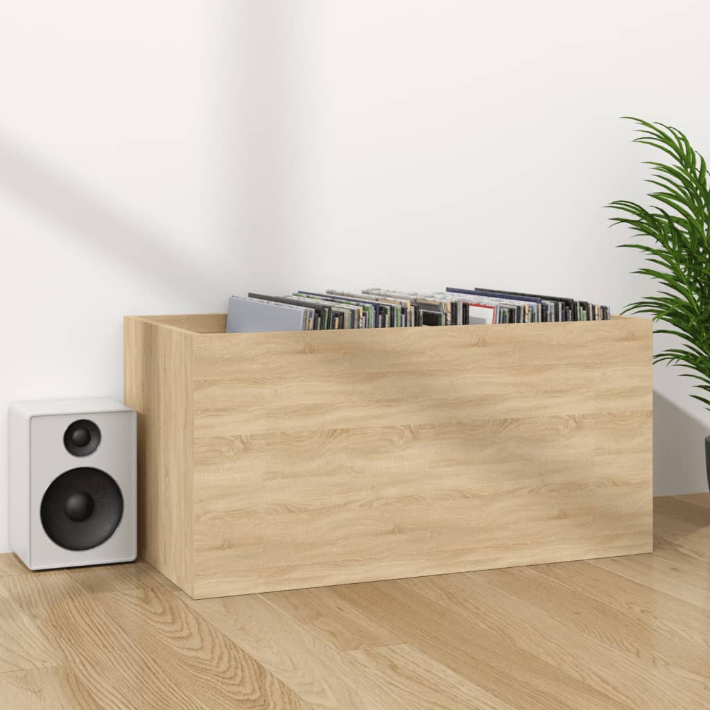 vidaXL Vinyl Storage Box Sonoma Oak 71x34x36 cm Engineered Wood