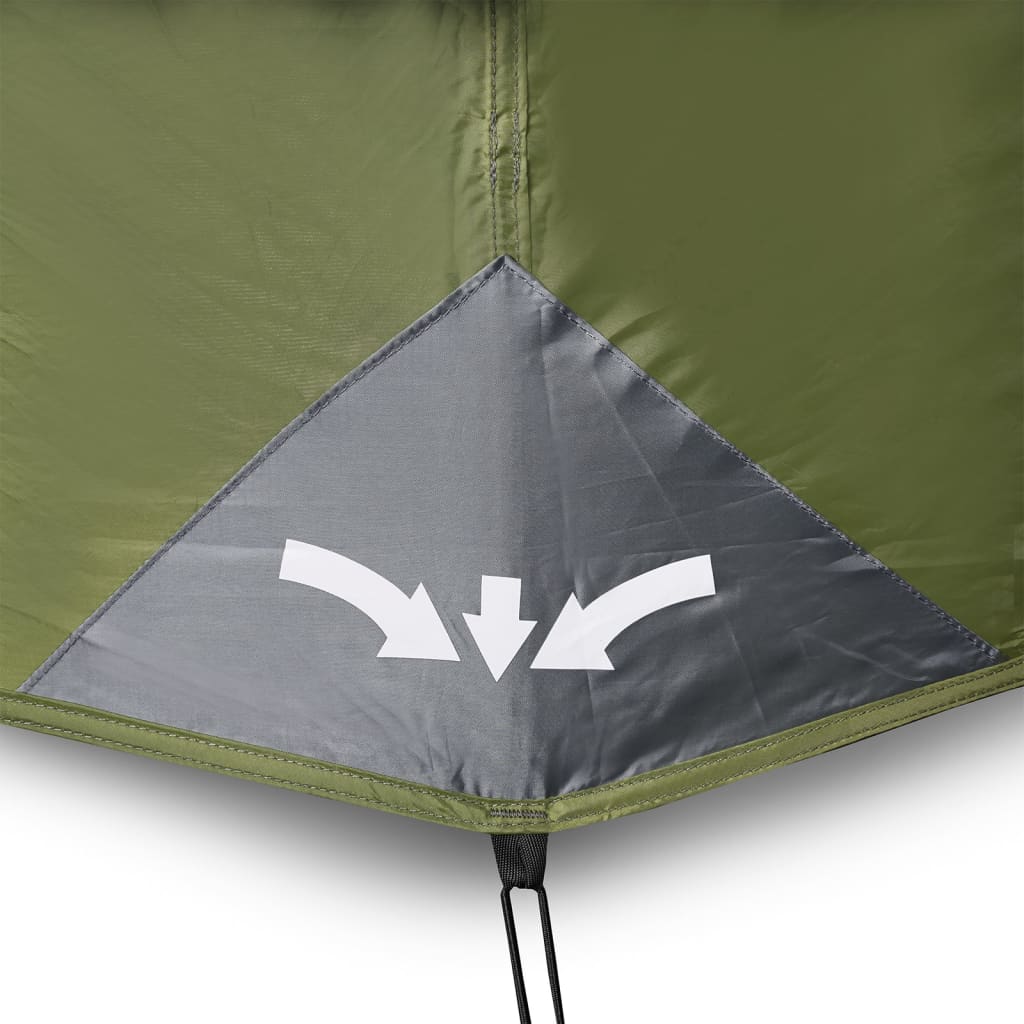 vidaXL Family Tent with LED 6-Person Light Green Quick Release