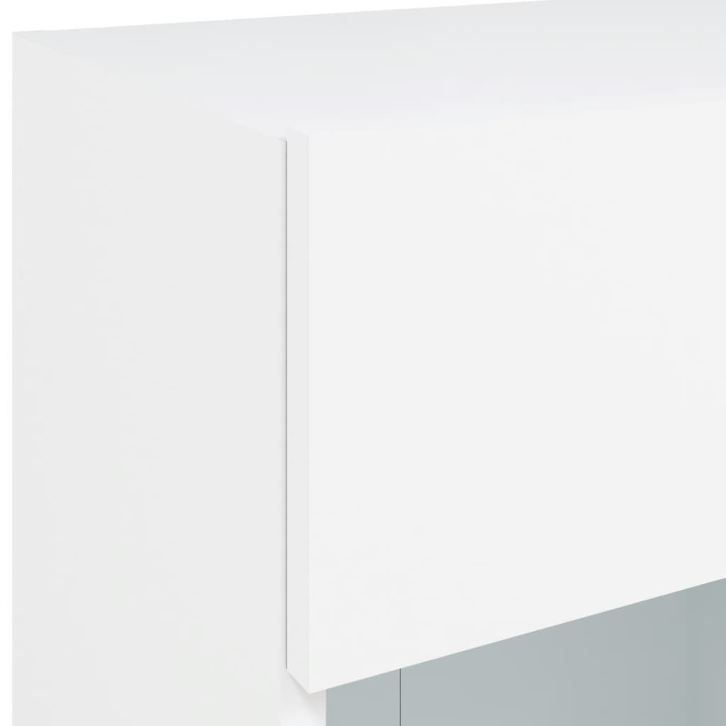 vidaXL TV Wall Cabinet with LED Lights White 40x30x60.5 cm
