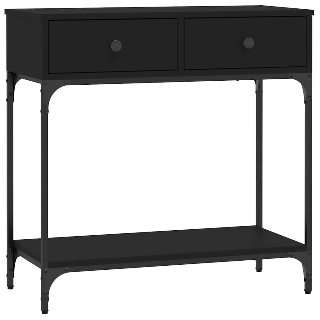 vidaXL Console Table Black 75x34.5x75 cm Engineered Wood | vidaXL.ie