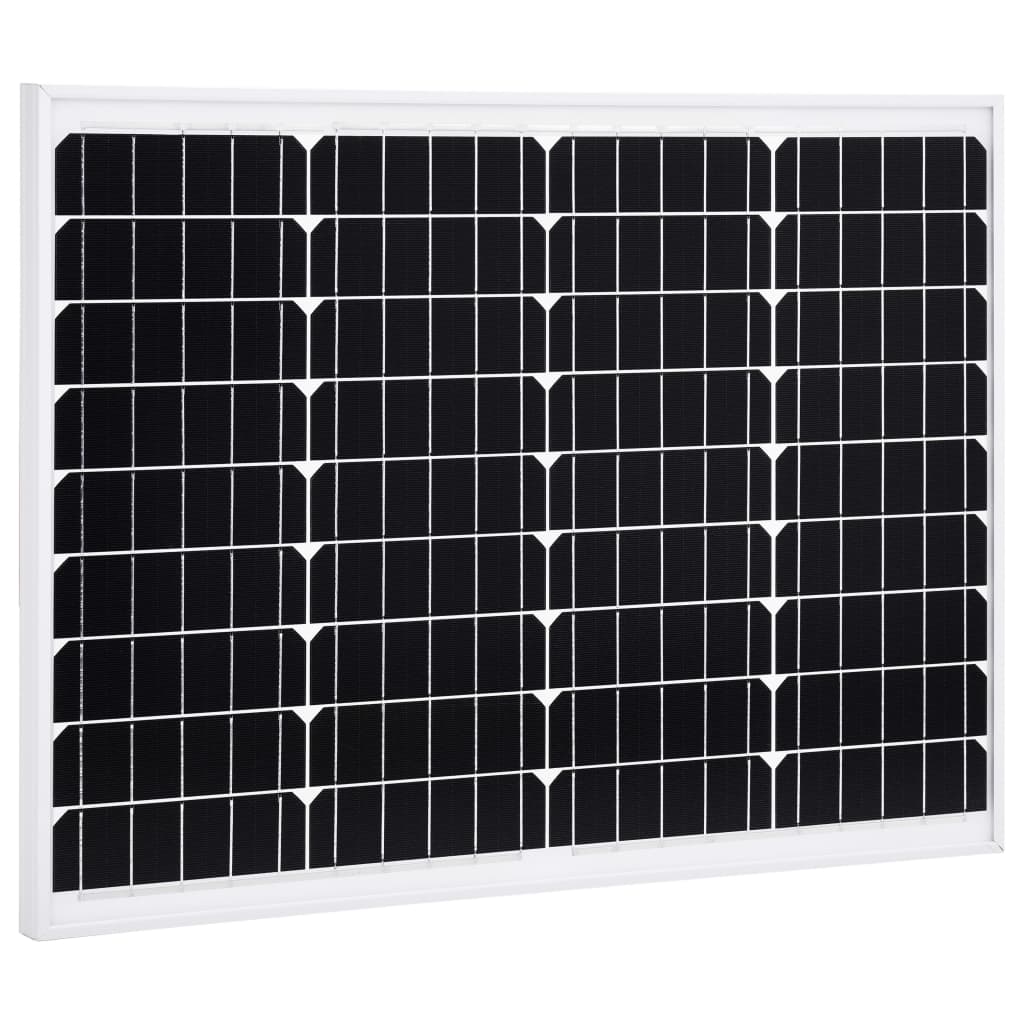 vidaXL Solar Panel 50 W Monocrystalline Aluminium and Safety Glass