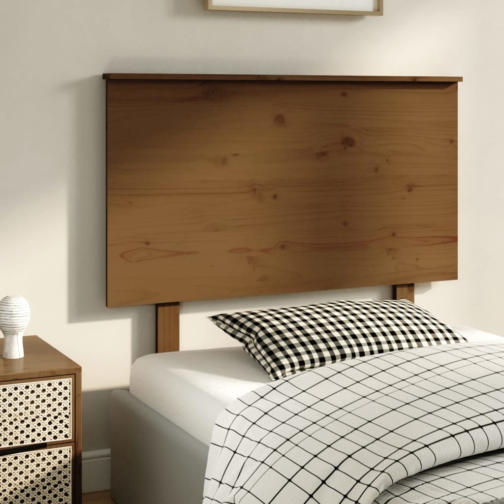 vidaXL Bed Headboard Honey Brown 104x6x82.5 cm Solid Wood Pine