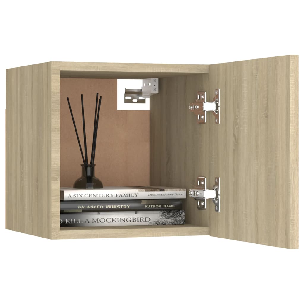 vidaXL Bedside Cabinet Sonoma Oak 30.5x30x30 cm Engineered Wood