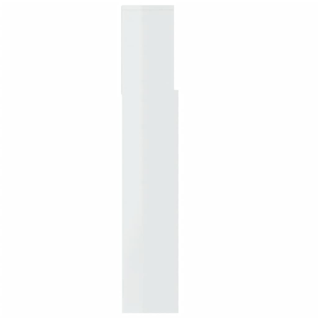 vidaXL Headboard Cabinet High Gloss White 100x19x103.5 cm