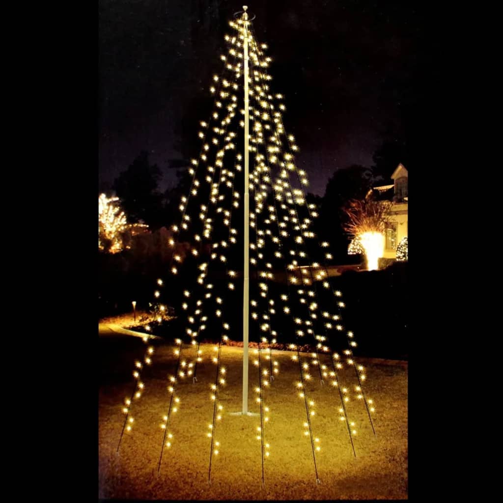 Ambiance Christmas Flagpole Light with 192 LEDs 208 cm