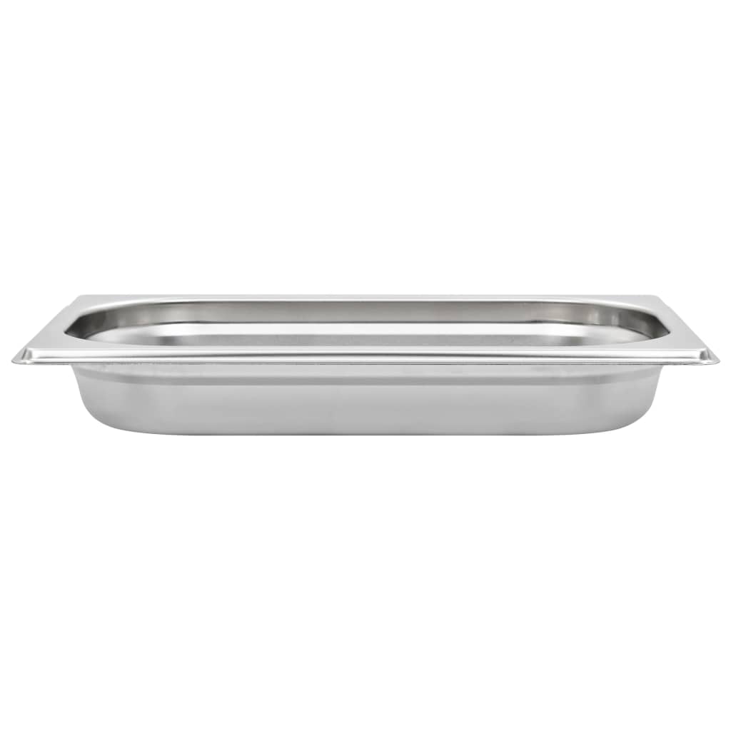 vidaXL Gastronorm Containers 12 pcs GN 1/4 40 mm Stainless Steel
