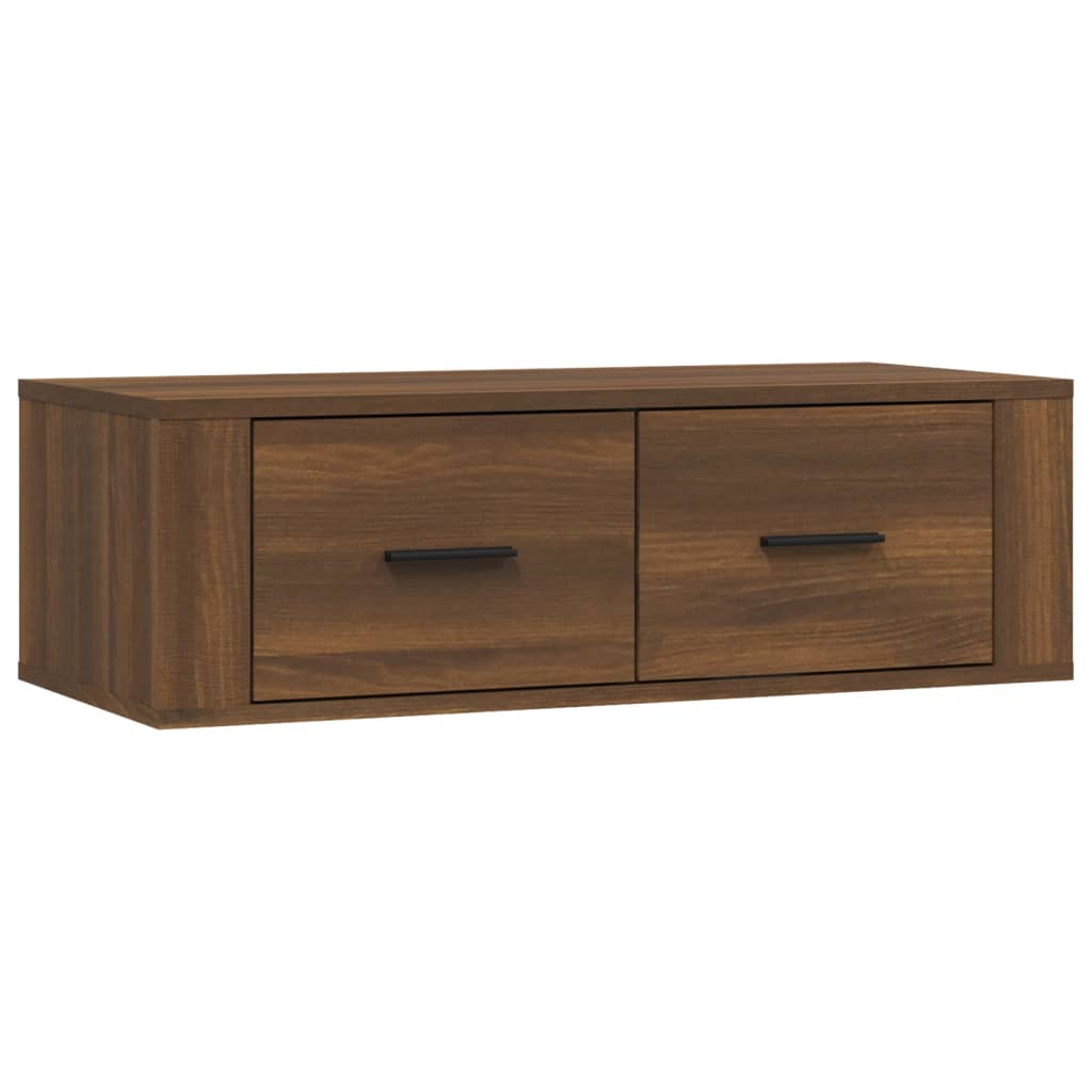 Meuble TV suspendu Gris béton 80x36x25 cm Bois d'ingénierie