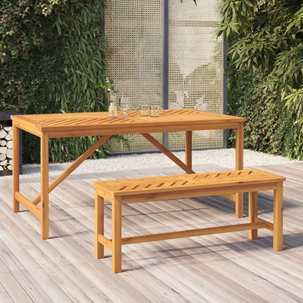 vidaXL Garden Bench 110 cm Solid Wood Acacia