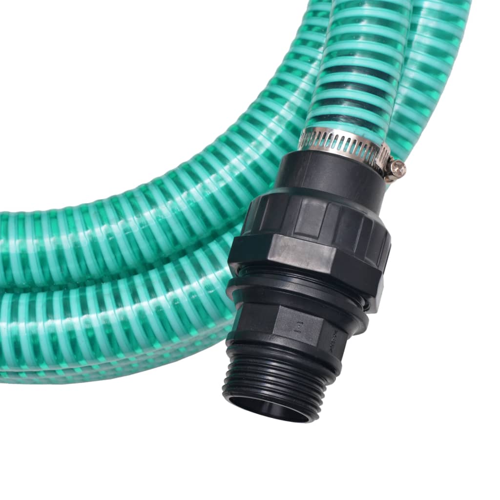 vidaXL Suction Hose with Connectors 7 m 22 mm Green
