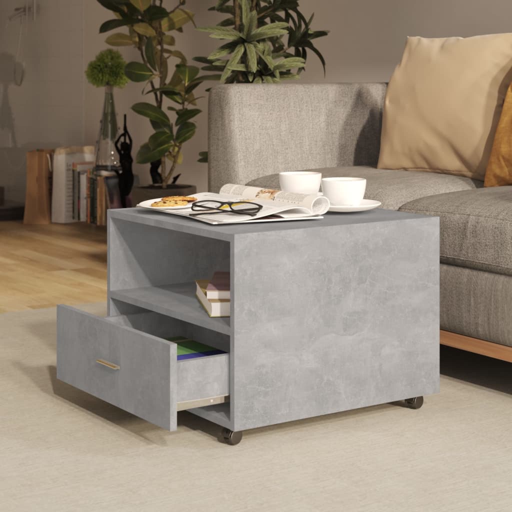 vidaXL Coffee Table Concrete Grey 55x55x40 cm Engineered Wood