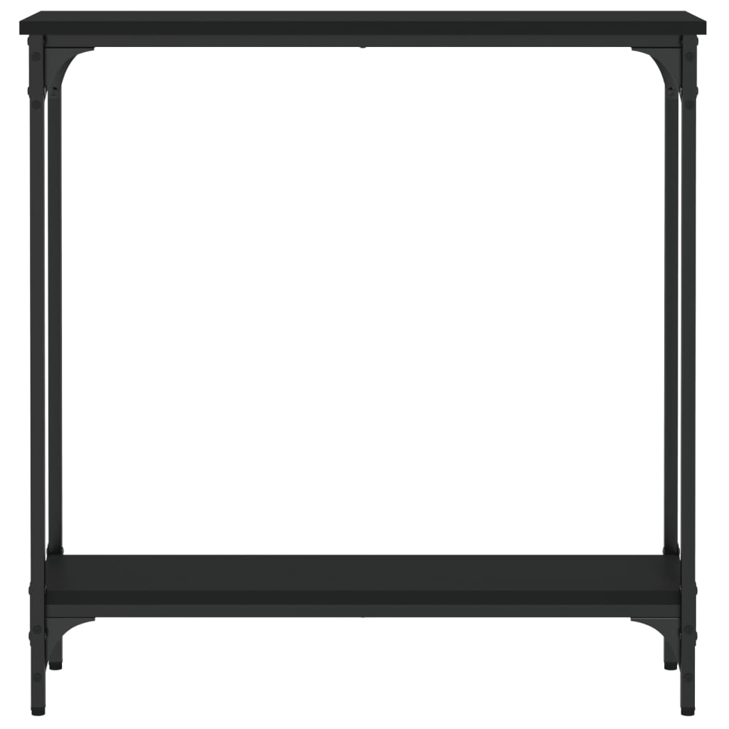 vidaXL Console Table Black 75x22.5x75 cm Engineered Wood