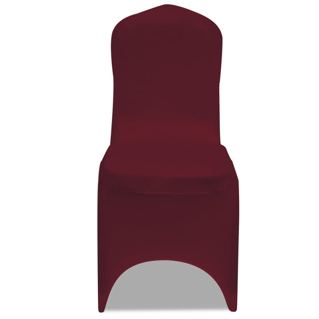 vidaXL 100 pcs Stretch Chair Covers Bordeaux