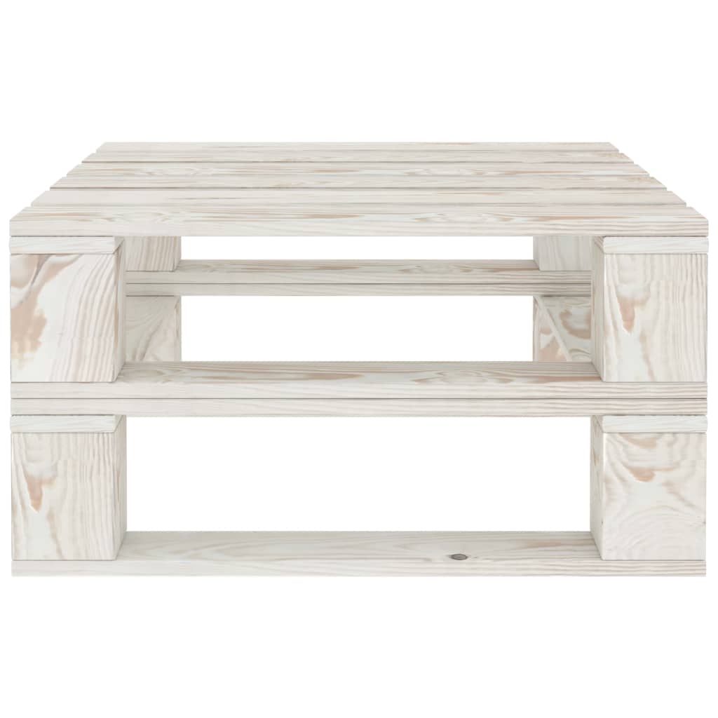 vidaXL 7 Piece Garden Pallets Lounge Set Wood White