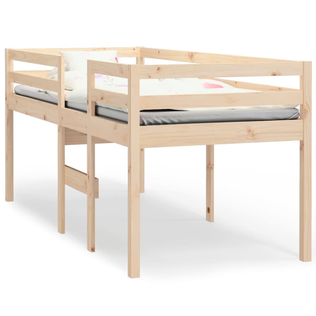 vidaXL High Sleeper Bed 80x200 cm Solid Wood Pine
