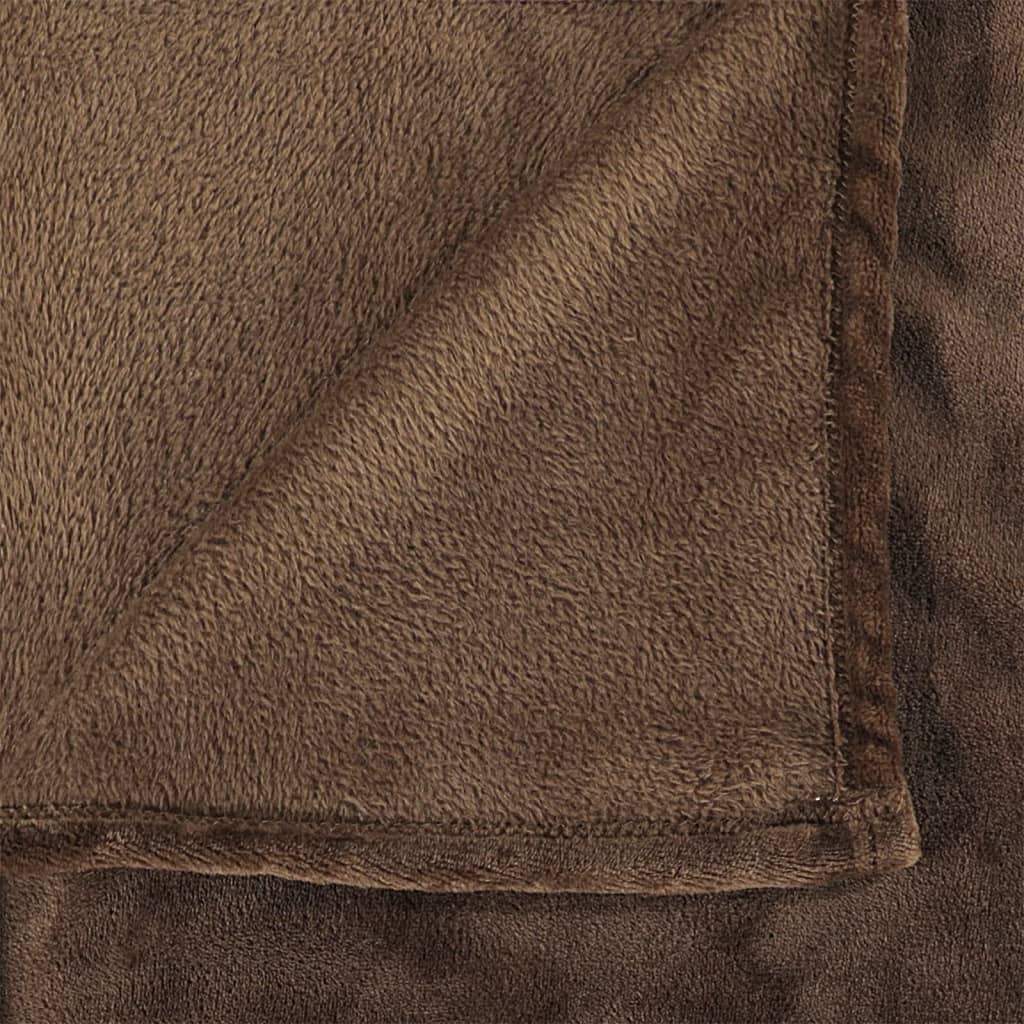vidaXL Blanket Cocoa Brown 130x170 cm Polyester