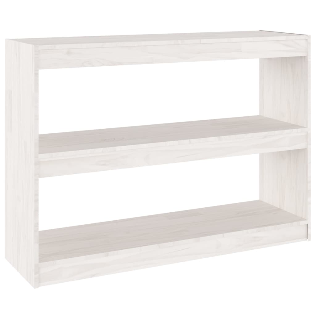 vidaXL Book Cabinet Room Divider White 100x30x71.5 cm Pinewood
