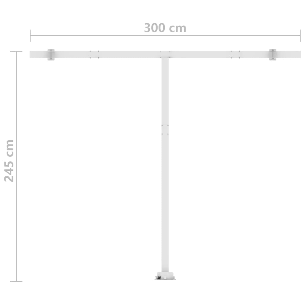 vidaXL Freestanding Manual Retractable Awning 350x250 cm Orange/Brown