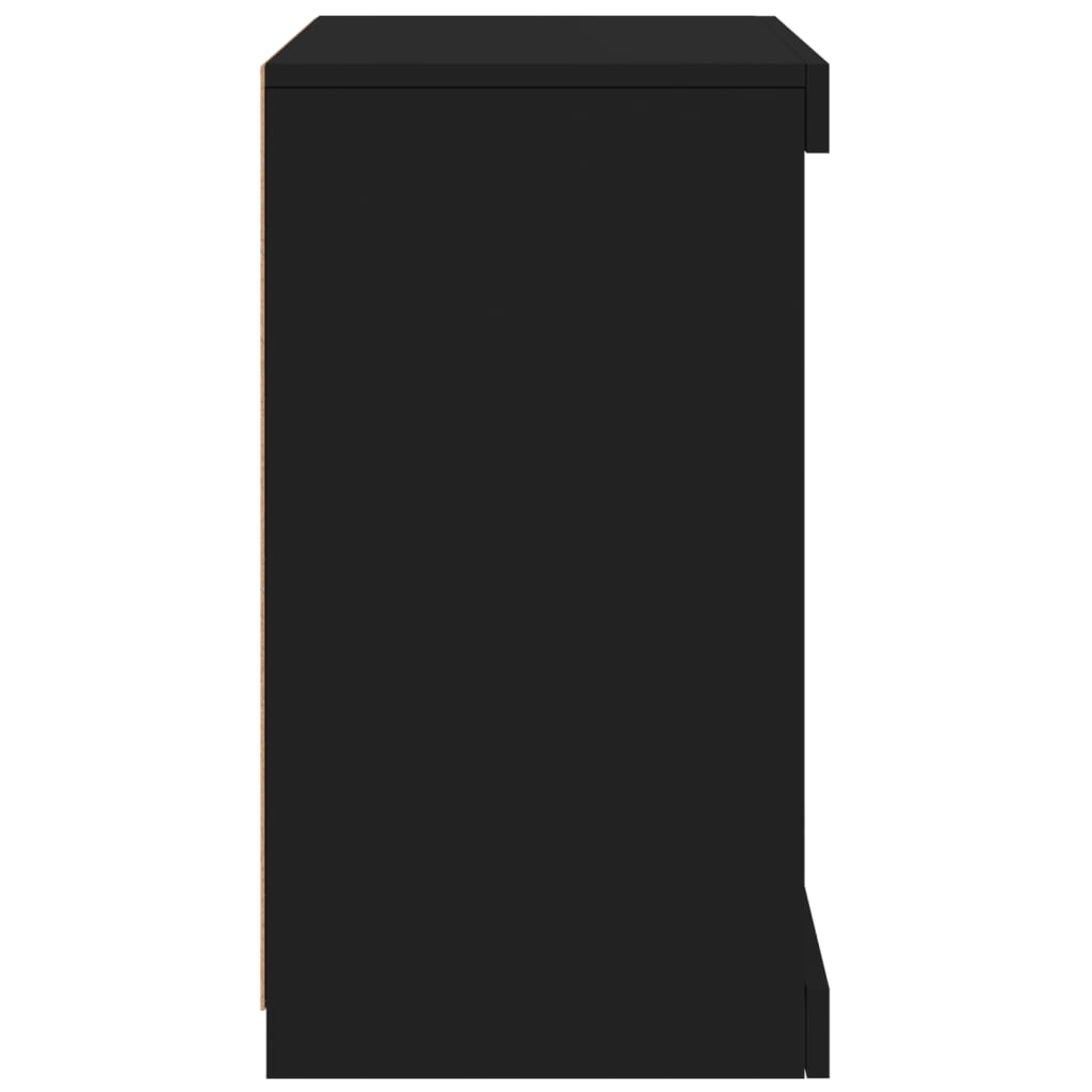 vidaXL Sideboard with LED Lights Black 41x37x67 cm