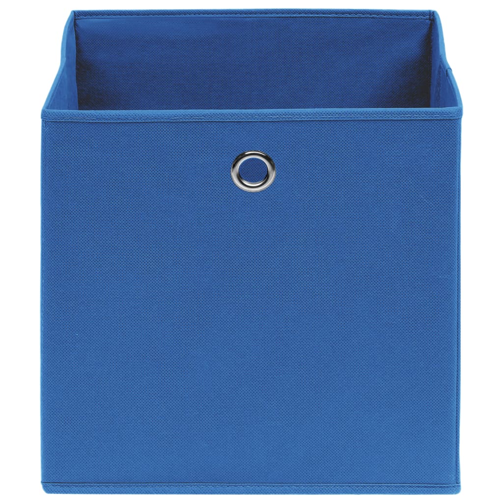 vidaXL Storage Boxes 10 pcs Non-woven Fabric 28x28x28 cm Blue