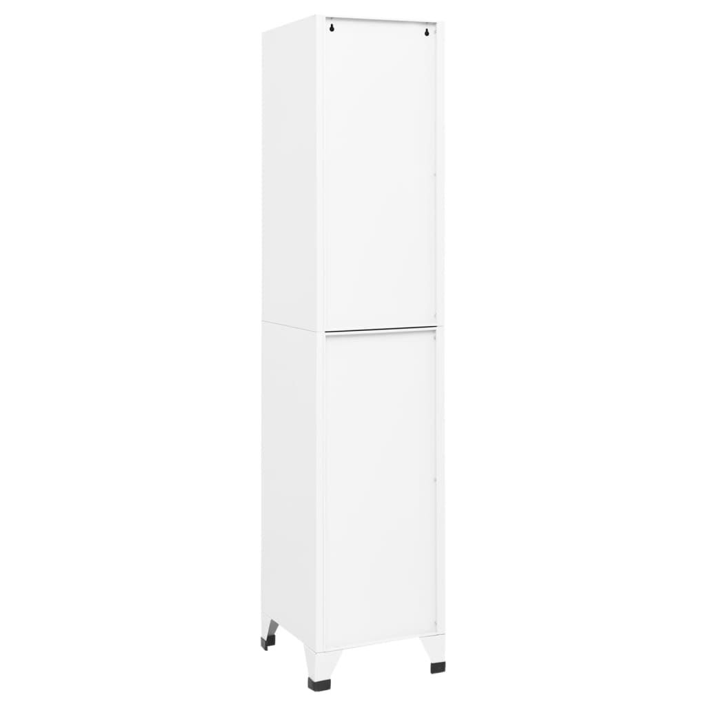 vidaXL Locker Cabinet White 38x40x180 cm Steel