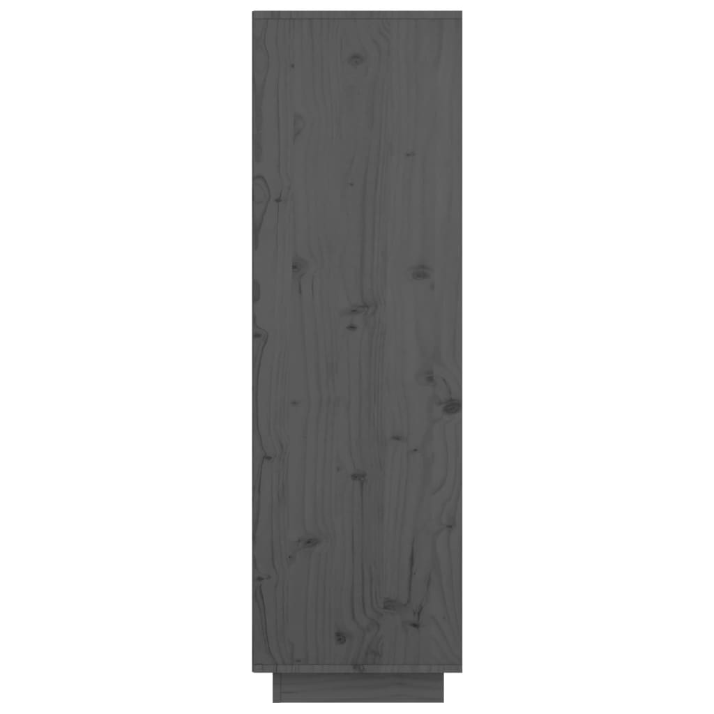 vidaXL Highboard Grey 74x35x117 cm Solid Wood Pine