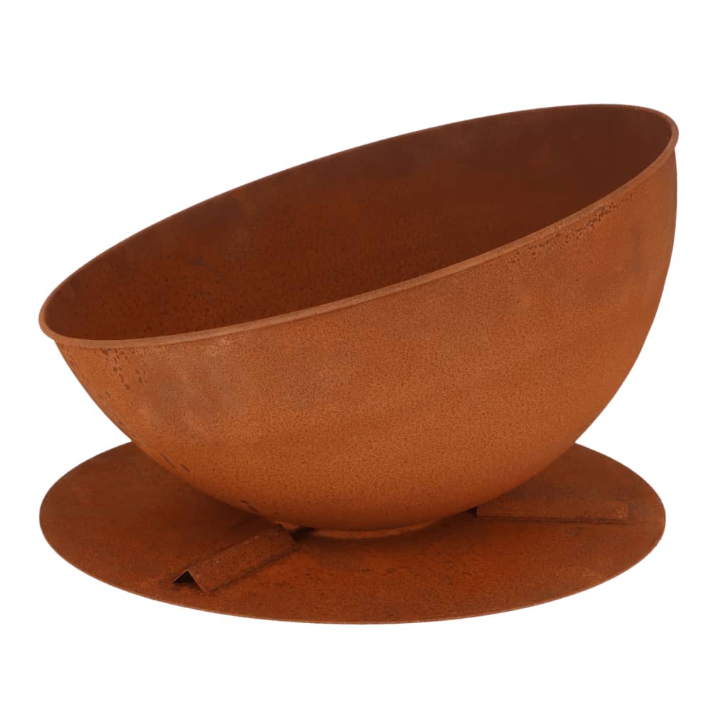 Esschert Design Fire Bowl Sloping On Disc Rust