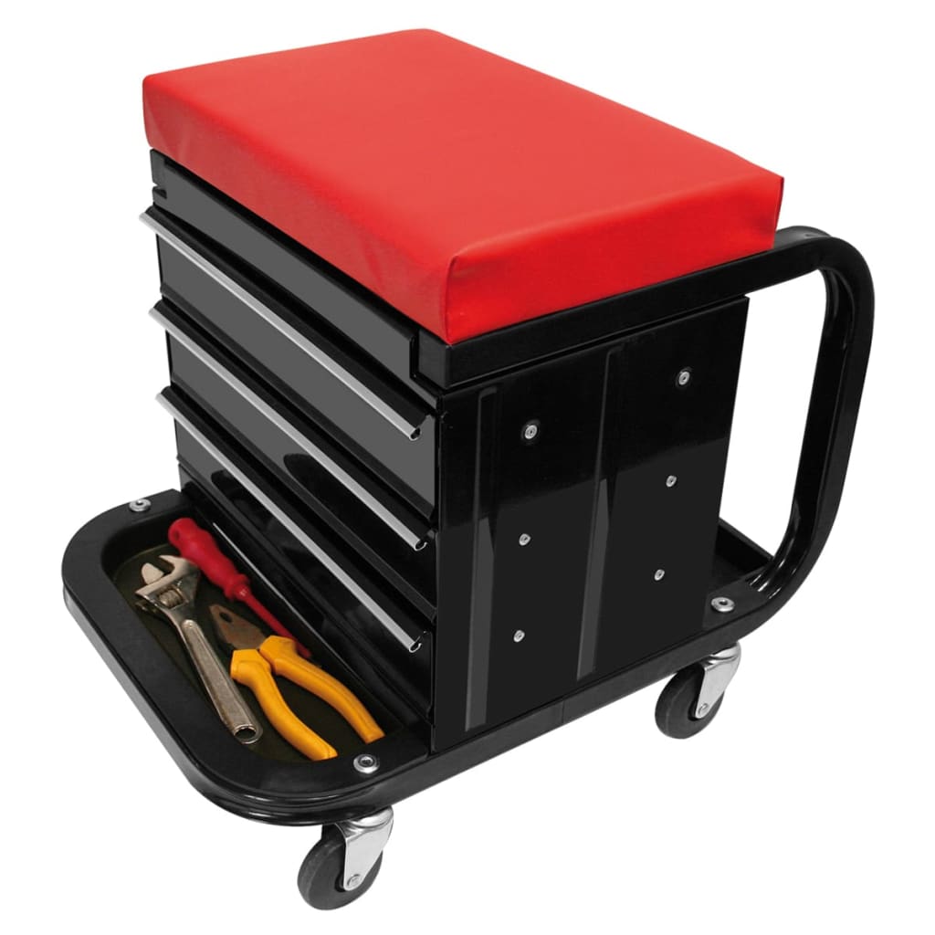 ProPlus Mobile Workshop Roller Seat with Storage 580526