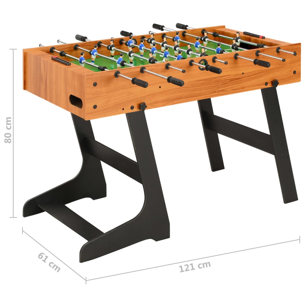 vidaXL Folding Football Table 121x61x80 cm Light Brown