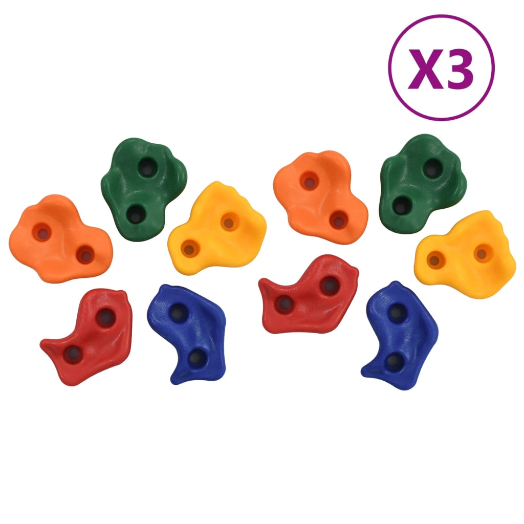 vidaXL Climbing Stones 30 pcs PE Multicolour