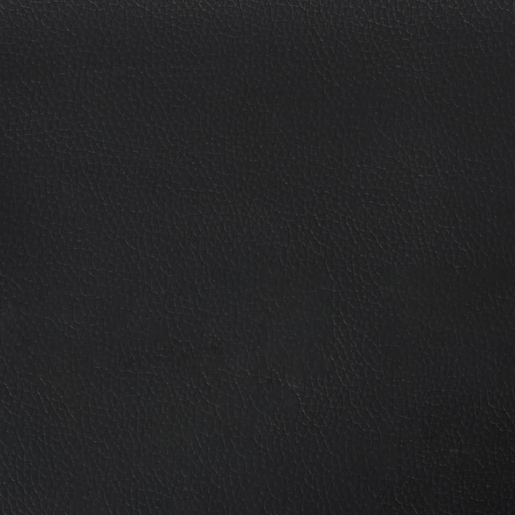 vidaXL Bed Frame with Headboard Black 90x190cm Single Faux Leather