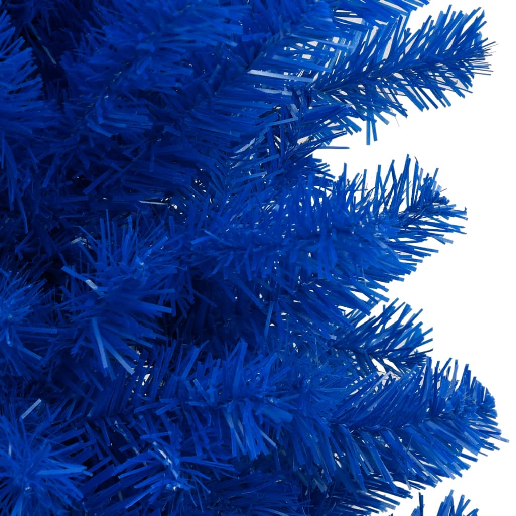 vidaXL Artificial Pre-lit Christmas Tree with Stand Blue 240 cm PVC
