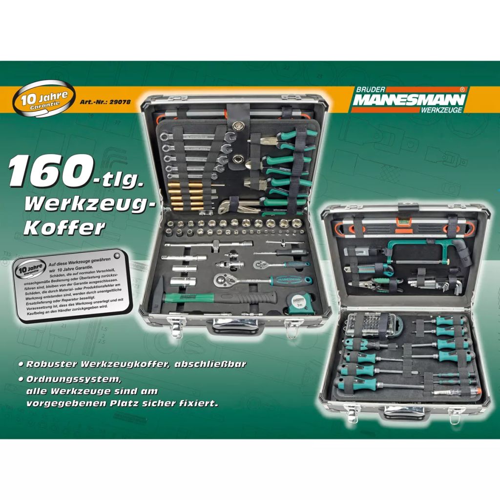 Brüder Mannesmann 160 Piece Tool Set 29078