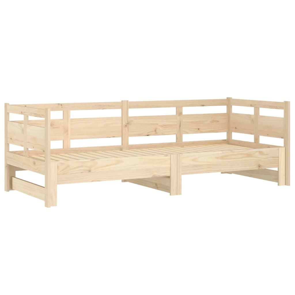 vidaXL Pull-out Day Bed Solid Wood Pine 2x(80x200) cm