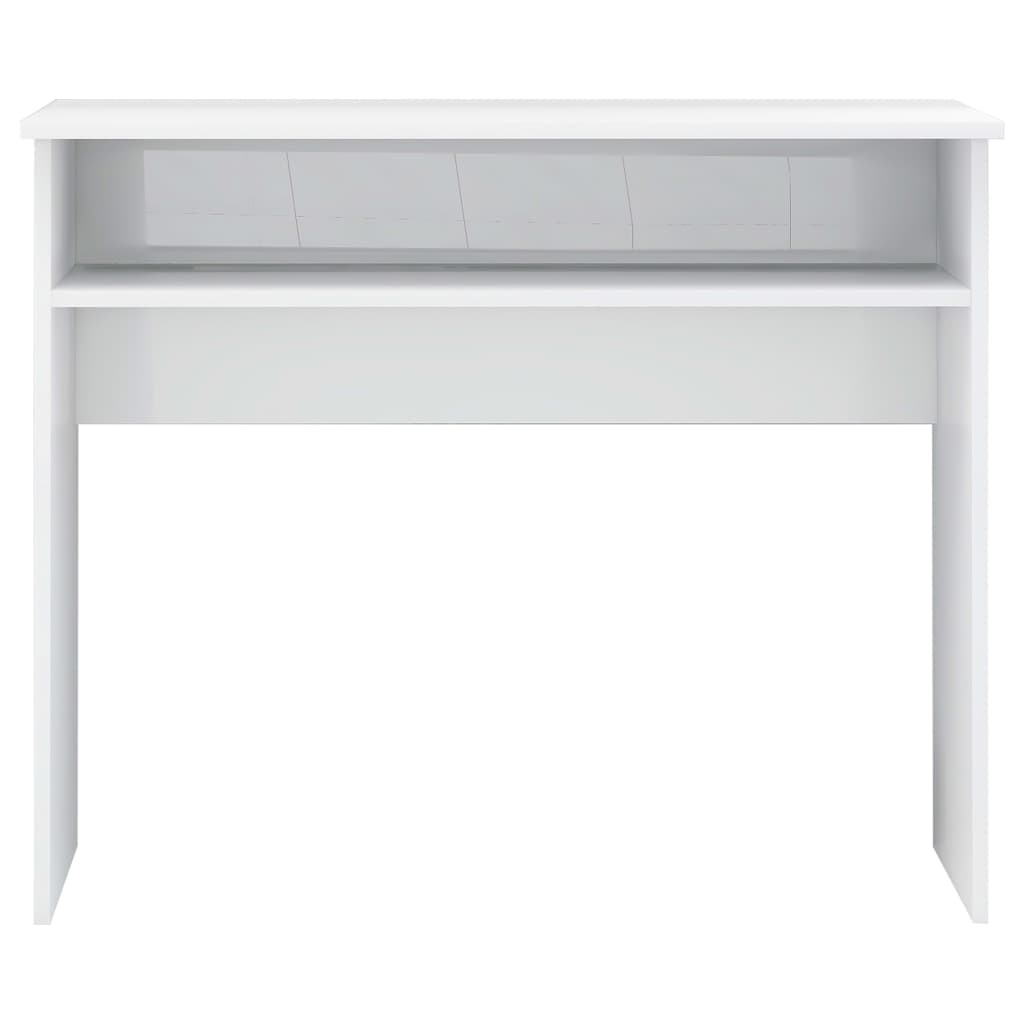 vidaXL Desk High Gloss White 90x50x74 cm Engineered Wood