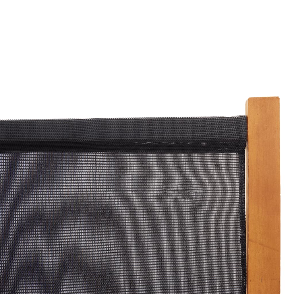 vidaXL 5-Panel Room Divider Black 350x180 cm