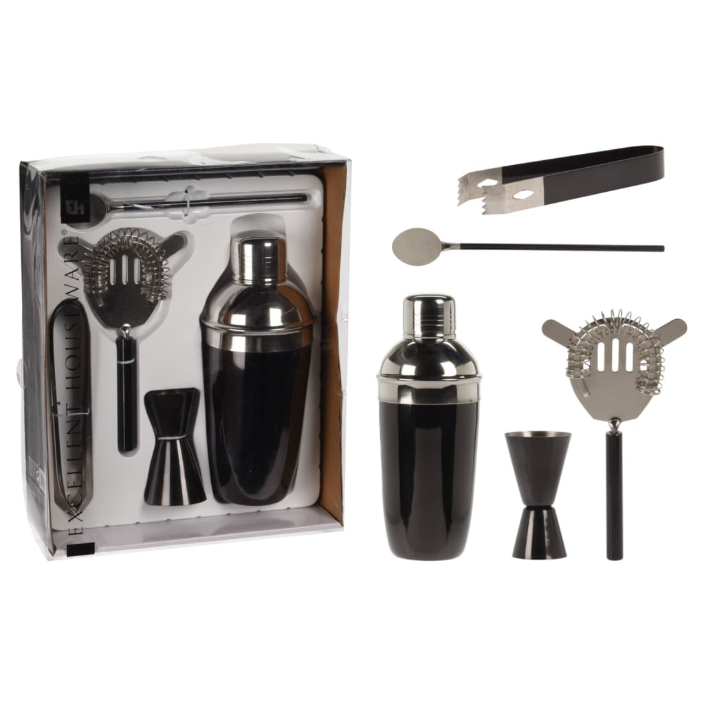 Excellent Houseware 5 Piece Cocktail Shaker Set Glossy