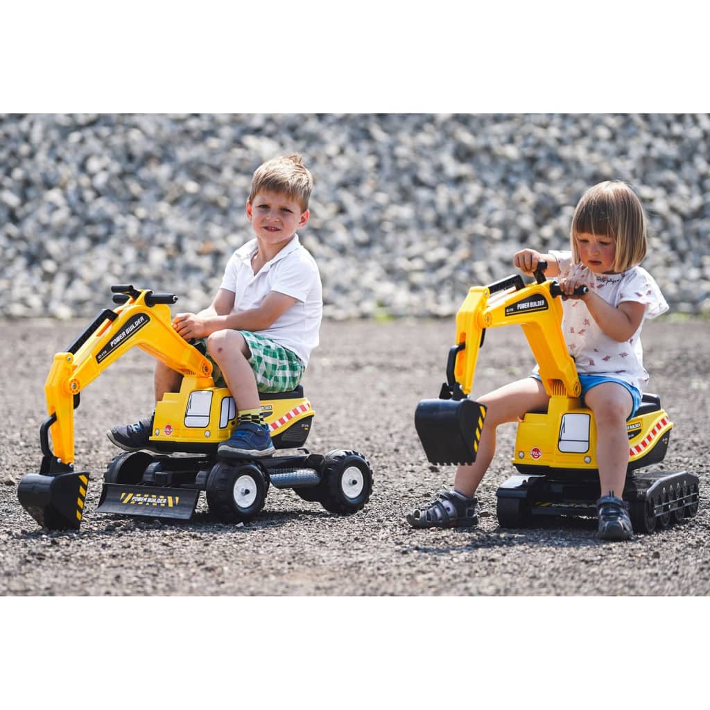 FALK Kids Ride-on Excavator "Power Builder" Yellow