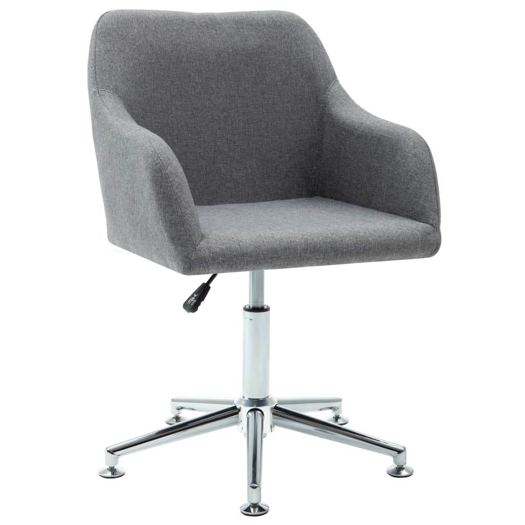 vidaXL Swivel Dining Chairs 4 pcs Light Grey Fabric