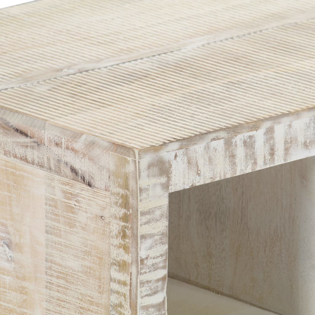 vidaXL Coffee Table White 110x50x40 cm Solid Mango Wood