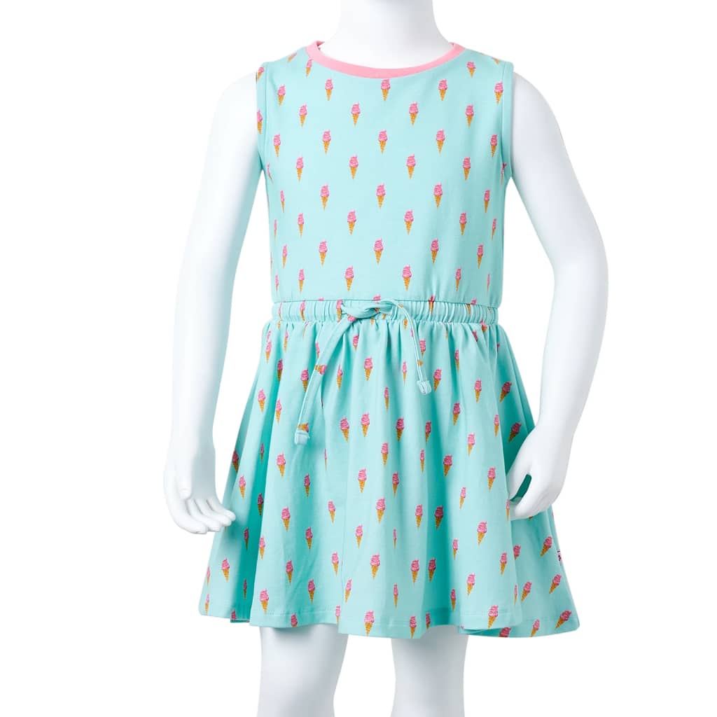 Kids' Dress with Drawstring Light Mint 92