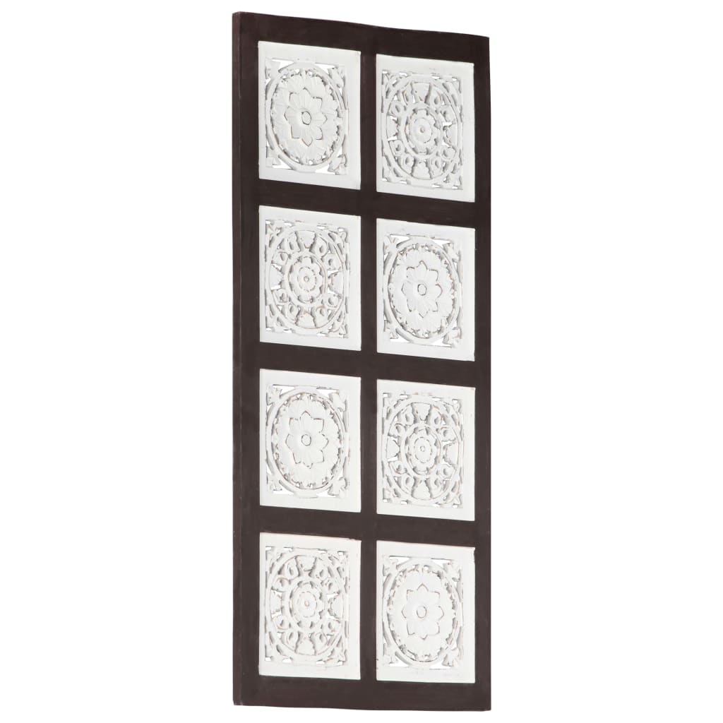 vidaXL Hand-Carved Wall Panel MDF 40x80x1.5 cm Brown and White