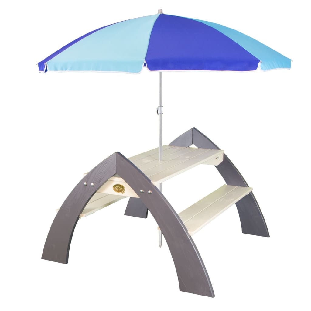 AXI Children Picnic Table Kylo with Parasol XL White and Grey | vidaXL.ie